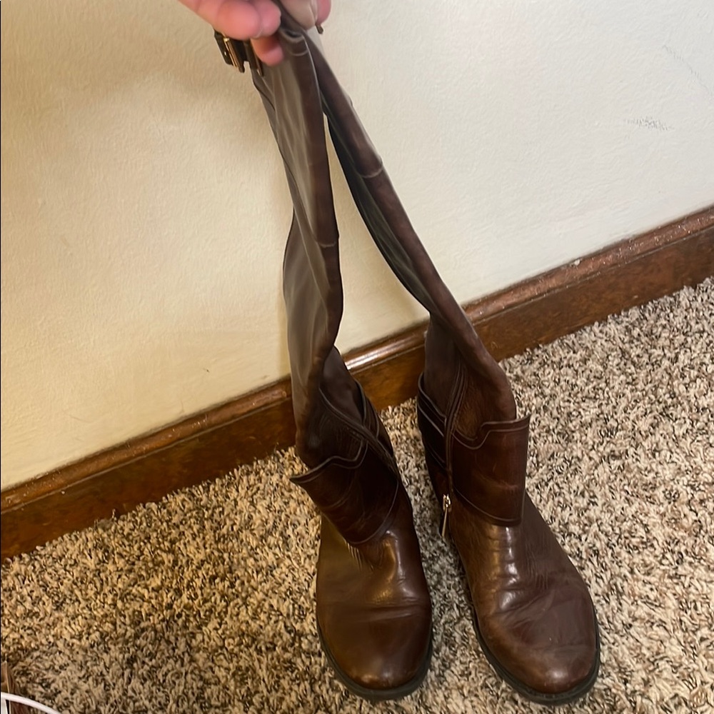 Vince Camuto Rich Brown Over the Knee Boots